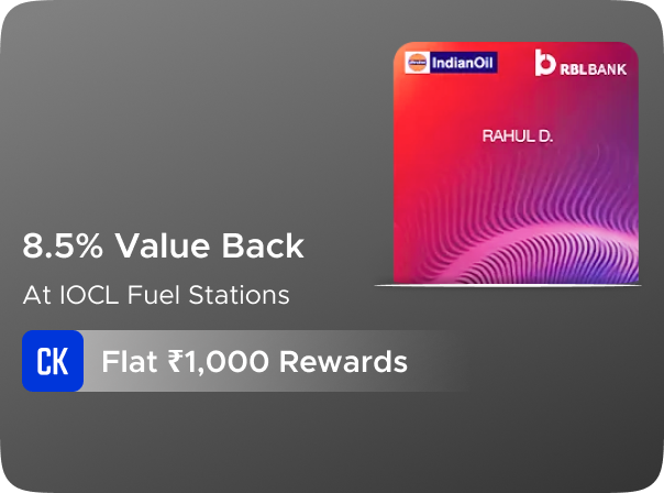 RBL: Flat Rs 1000 CashKaro Rewards on RBL Indian Oil Xtra Credit Card Activation